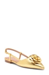 Linea Paolo Christa Slingback Flat In Gold