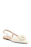 Linea Paolo Christa Slingback Flat In Ivory