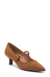 Linea Paolo Ciara Mary Jane Kitten Heel Pump In Nutmeg