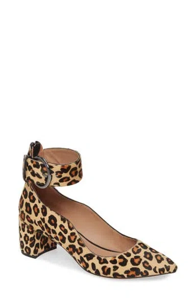 Linea Paolo Corwyn Ankle Strap Genuine Calf Hair Pump