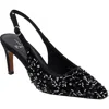 Linea Paolo Cosmo Beaded Pointed Toe Slingback Pump In Black