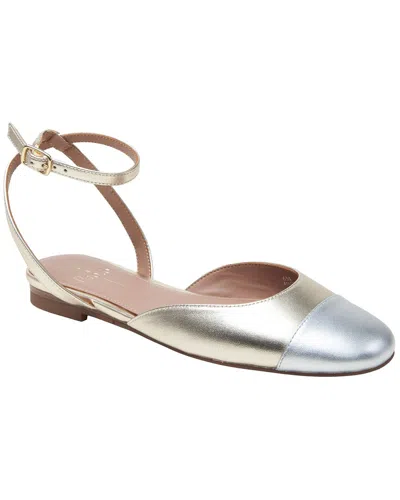 Linea Paolo Delaney-l Leather Flat In Silver