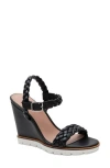 Linea Paolo Esie Ankle Strap Wedge Sandal In Black