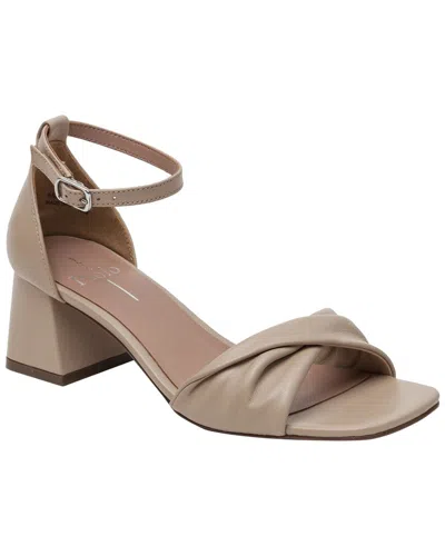 Linea Paolo Evelina-l Leather Sandal In Taupe