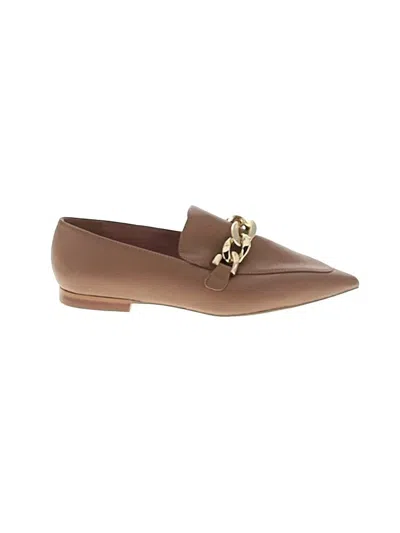 Pre-owned Linea Paolo Flats In Brown