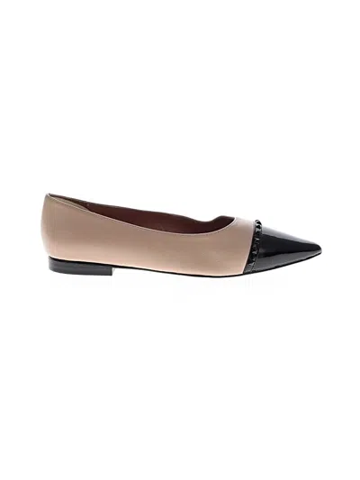 Pre-owned Linea Paolo Flats In Tan