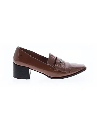 Pre-owned Linea Paolo Flats In Tan