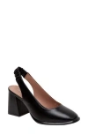 Linea Paolo Giana Block Heel Slingback Pump In Black