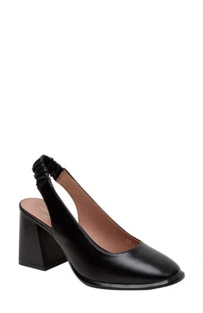 Linea Paolo Giana Block Heel Slingback Pump In Black