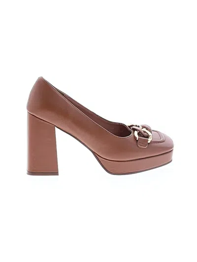 Pre-owned Linea Paolo Heels In Brown