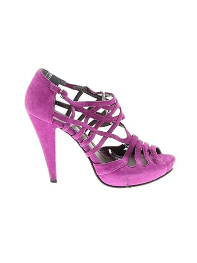 Pre-owned Linea Paolo Heels In Purple