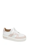 Linea Paolo Kayleen Sneaker In Eggshell/pale Pink