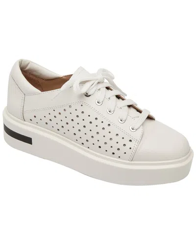 Linea Paolo Kendra-l Leather Sneaker In Silver