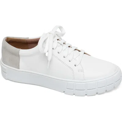 Linea Paolo Kenzi Platform Sneaker In Eggshell/off White