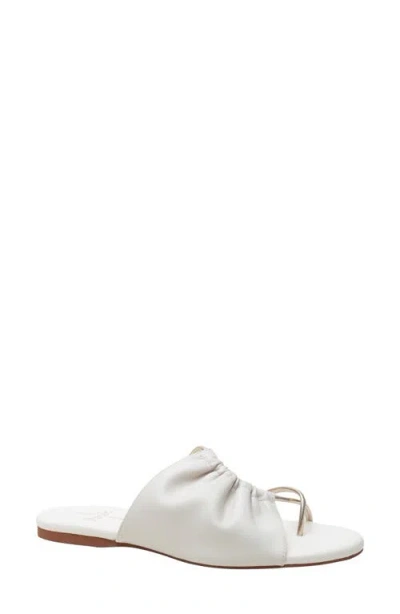 Linea Paolo Lane Toe Loop Sandal In Ivory/gold