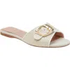 Linea Paolo Leighton Slide Sandal In Natural/gold