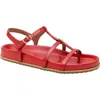 Linea Paolo Lilith Ankle Strap Sandal In True Red