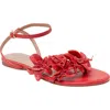 Linea Paolo Lucia Ankle Strap Sandal In True Red