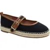Linea Paolo Marjorie Mary Jane Flat In Black/cognac
