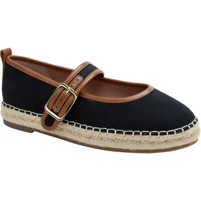 Linea Paolo Marjorie Mary Jane Flat In Black/cognac