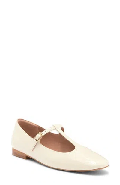 Linea Paolo Marla Mary Jane Flat In Ivory