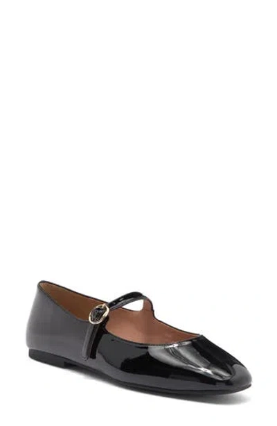 Linea Paolo Mona Mary Jane Flat In Black Patent