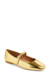 Linea Paolo Mona Mary Jane Flat In Gold