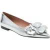 Linea Paolo Nerine Pointed Toe Flat In Silver