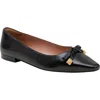 Linea Paolo Nicolis Pointed Toe Flat In Black