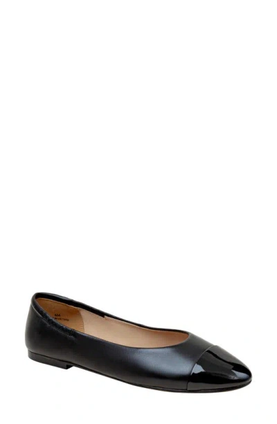 Linea Paolo Nolan Cap Toe Ballet Flat In Black