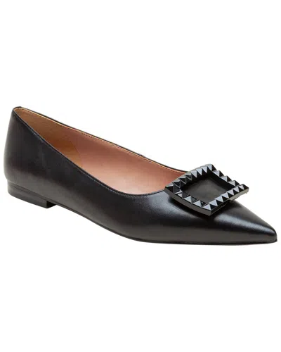 Linea Paolo Nolene Leather Flat In Black