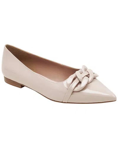 Linea Paolo Nora Leather Flat In Neutral