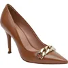 Linea Paolo Pandora Pointed Toe Pump In Cognac