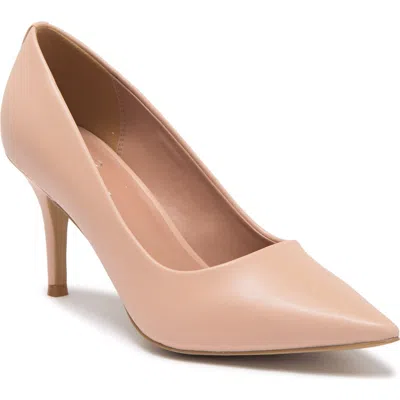 Linea Paolo Paris Pointed Toe Leather Pump In Pink
