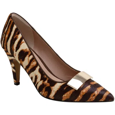 Linea Paolo Prisa Genuine Calf Hair Pointed Toe Pump In Animal Print