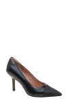 Linea Paolo Prue Pointed Cap Toe Pump In Black