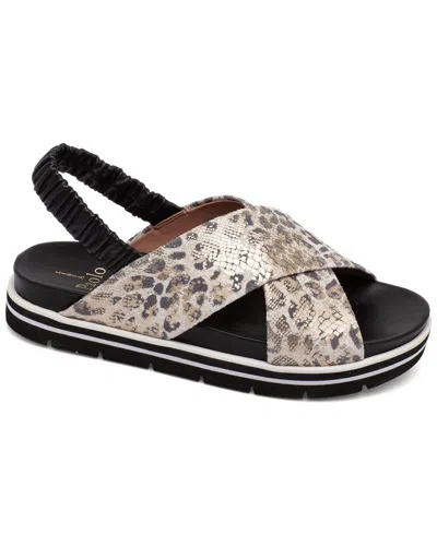 Linea Paolo Rhea-l Leather Sandal In Black