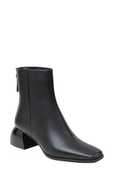 Linea Paolo Sage Square Toe Bootie In Black/black