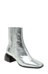 Linea Paolo Saylor Square Toe Boot In Silver
