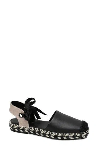 Linea Paolo Sol Espadrille Sandal In Black/beige