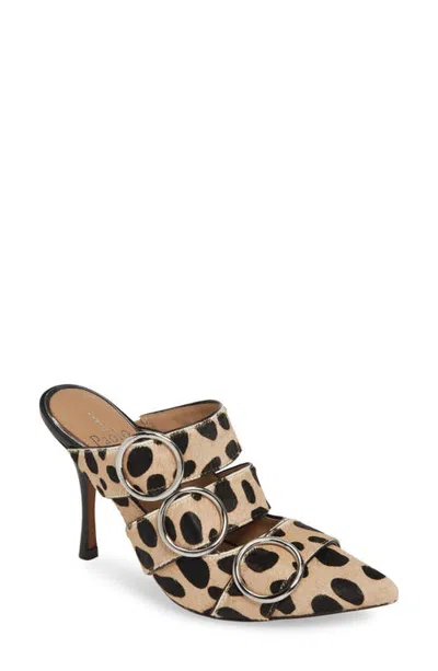 Linea Paolo Upton Strappy Mule In Tan/black Calf Hair