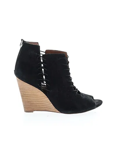 Pre-owned Linea Paolo Wedges In Black