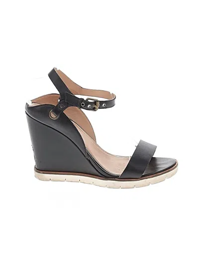 Pre-owned Linea Paolo Wedges In Black