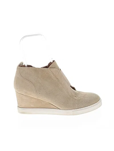Pre-owned Linea Paolo Wedges In Tan