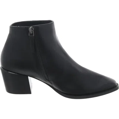Linea Paolo Women's Faux Leather Block Heel Ankle Boots In Black
