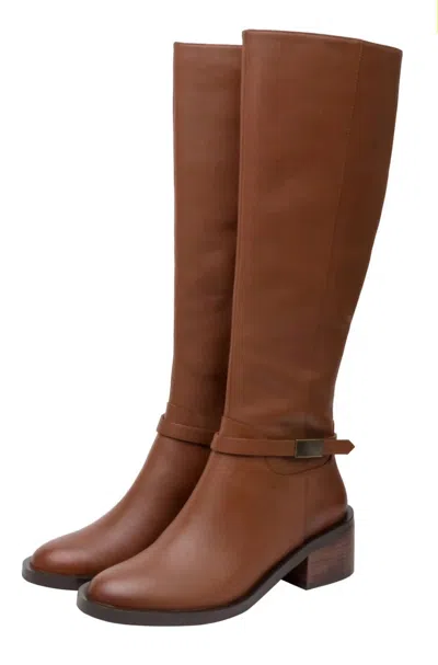 Linea Paolo Women's Kamile Knee-high Riding Boots In Cognac In Brown