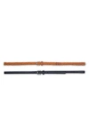 Linea Pelle Braided 2-for-1 Belt Set