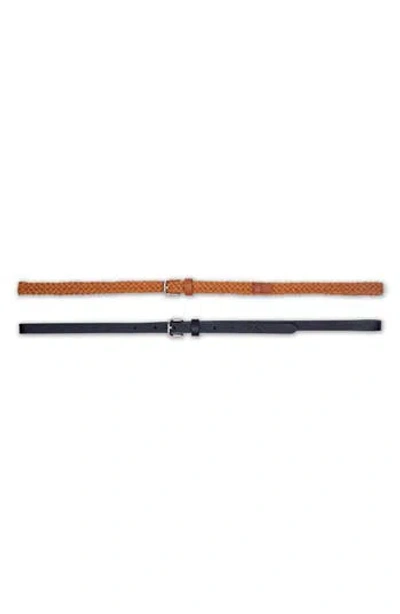 Linea Pelle Braided 2-for-1 Belt Set