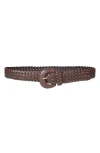 Linea Pelle Braided Belt In Brown