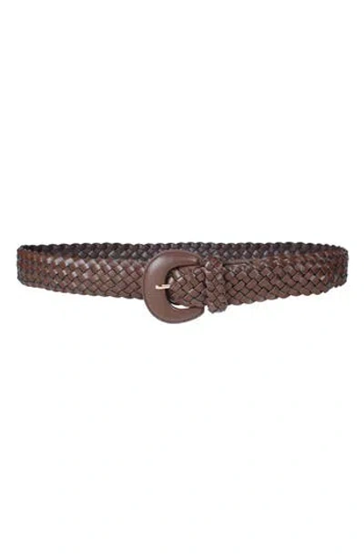 Linea Pelle Braided Belt In Brown